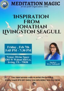 Read more about the article Inspiration from Jonathan Livingston Seagull – A Talk by Divya Nadimpalli